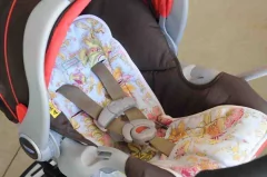 Imagen de Colchoncito Reversible Tusor Rosa + Crudo