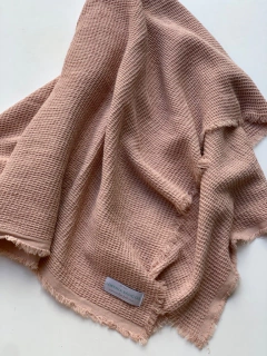 Manta Baby & Deco Grande Waffle Rosa Desflecada