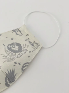 Imagen de Conjunto Barbijo, Porta Barbijo y Porta Alcohol en Gel Camuflado Gris