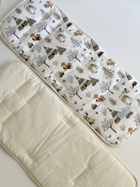 Colchoncito Reversible Indiecitos Natural + Tusor Natural o Visón