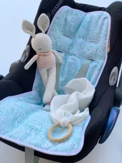 Colchoncito Reversible Jazmín Acqua + Estrellas Rosa - tienda online