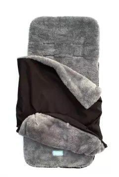 Modelo Exclusivo - Colchoncito de Micropiel Gris lisa con Cubrepies Impermeable y apertura inferior - tienda online