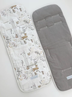 Colchoncito Reversible Bosque con Gris liso - comprar online