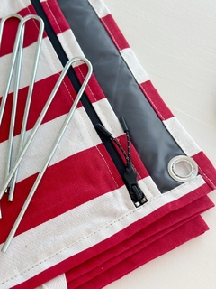 2DA SELECCION - Lona Impermeable XL con Estacas y Bolsillo Roja - tienda online