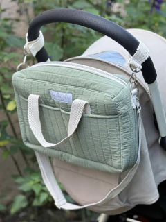 Bolso Organizador Barcelona Tusor Verde - Lorenza Básicos 
