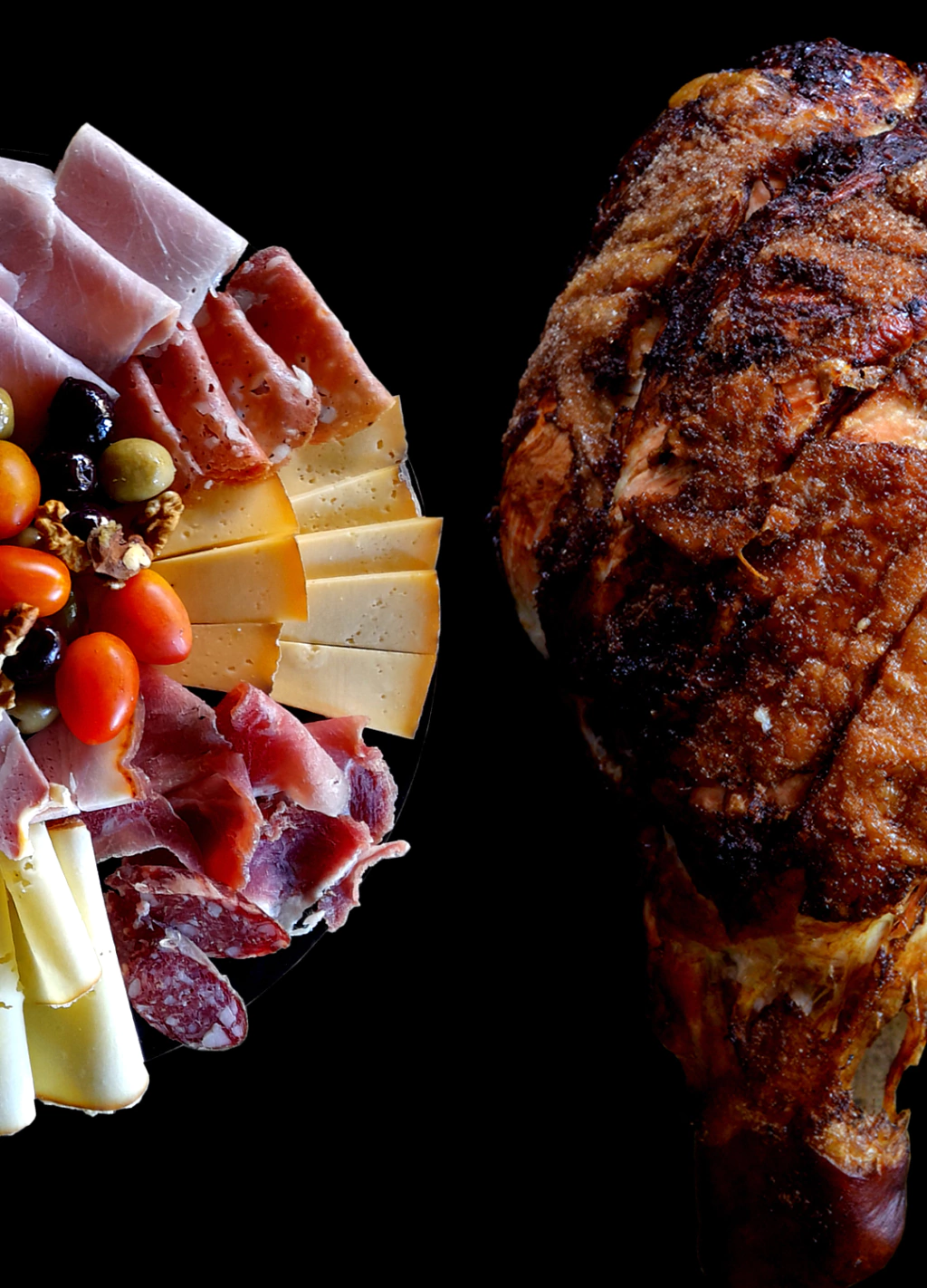 PICADAS + PERNIL GRANDE DE CERDO + PANES & SALSAS | COMEN 30 | PICAN 50