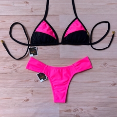 Biquíni Dual BOF Preto-Rosa Neon