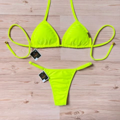Biquíni Cortininha MINI Amarelo Neon - comprar online