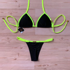 Biquíni Vibe MINI Preto-Amarelo Neon - comprar online