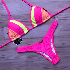 Biquíni Tricolor Neon Asa Delta Fio - comprar online