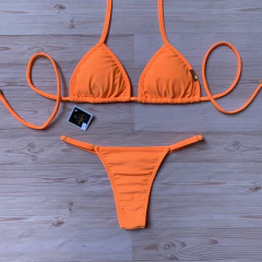 Biquíni Cortininha MINI Laranja Neon