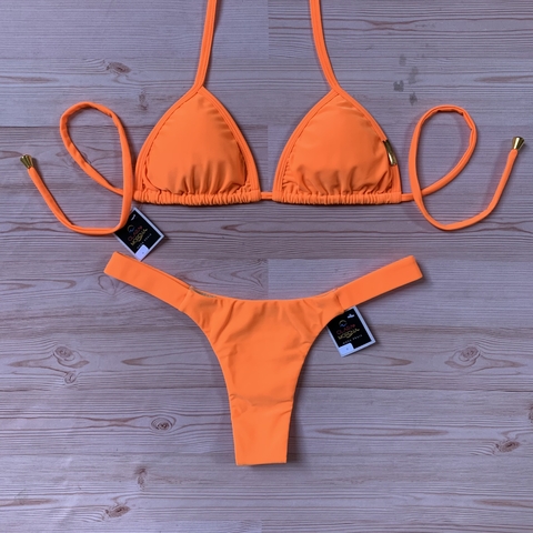 Biquíni Cortininha SUMMER Laranja Neon