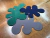 Alfombra Diseño SPLASH VERDE TURQUESA 0.80 x 1.10 m -