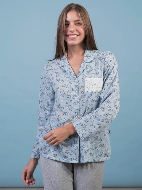 Imagen de Pijama Camisero Broderie
