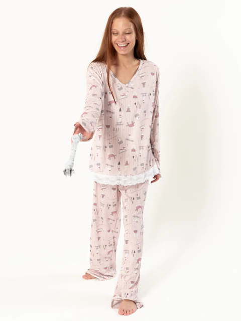 Pijama Morley Perritos + Trenza en internet