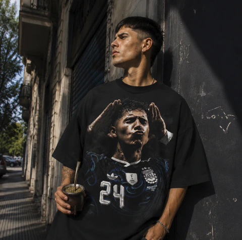 Remera Enzo Fernandez - Festejo gol a los ingleses Semi Mundial 2026