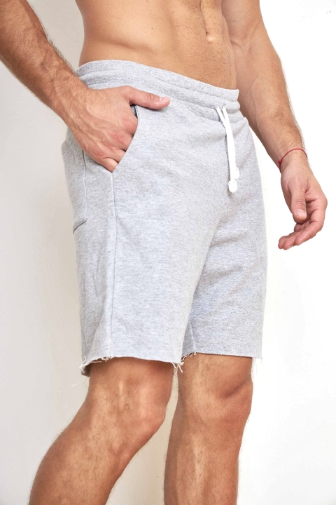 Bermuda Gris Melange Hombre