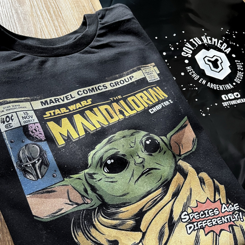 Remera Star Wars - The Mandalorian - The Child Negro