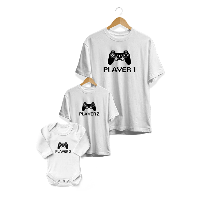 Combo Player - Papá o Mamá + 1 remera + 1 body