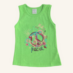 Musculosa peace verde manzana