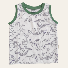 Musculosa Dinosaurios Verde