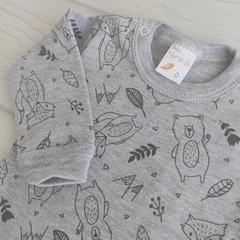 Body animalitos del bosque gris melange - comprar online