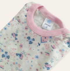 Body floreado rosa