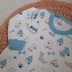 Body huesitos celeste - Carcajada Ropa de Chicos