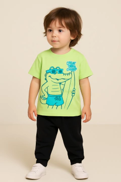 Remera COCO SURFERO verde - tienda online