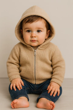 Campera chenille interior de piel maíz - comprar online