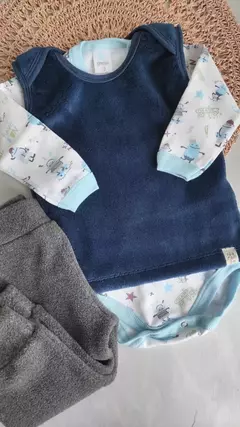 Chaleco piel BENNY azul en internet