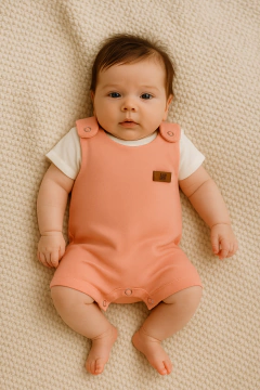 Jardinero rústico elastizado durazno - comprar online