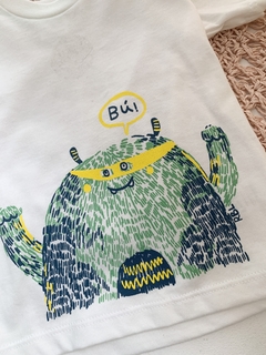 Remera monstruito crudo - Carcajada Ropa de Chicos