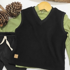 Chaleco polar JONY verde - Carcajada Ropa de Chicos