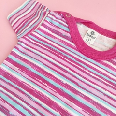 Body rayado Lena fucsia - comprar online