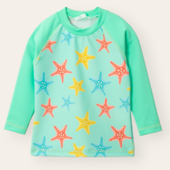 Remera UV50 ESTRELLAS aqua - comprar online