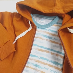 Campera elastizada BOMBAY ladrillo - Carcajada Ropa de Chicos