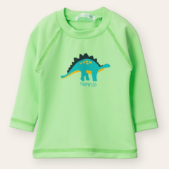 Remera UV50 DINO verde manzana - comprar online