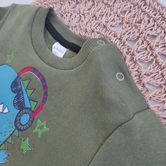 Buzo frisa LUCAS verde - Carcajada Ropa de Chicos