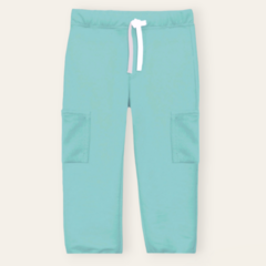 Pantalón frisa cargo aqua