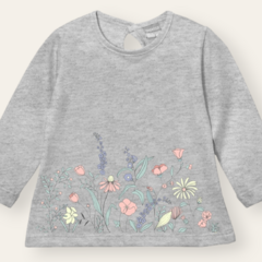 Remera HORTENSIA gris melange