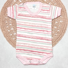 Body rayado irregular rosa
