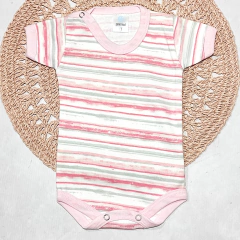 Body rayado irregular rosa