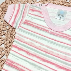 Body rayado irregular rosa - comprar online
