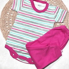 Body rayado Sol fucsia - comprar online