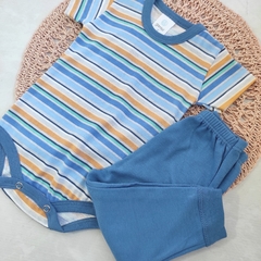 Pantalón algodón NAPOLES azul - comprar online