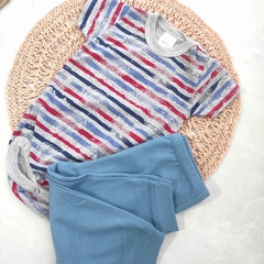 Pantalón algodón NAPOLES azul pastel - comprar online