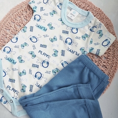Pantalón algodón NAPOLES azul pastel - Carcajada Ropa de Chicos