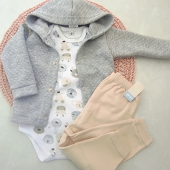 Campera algodón NIZA gris - Carcajada Ropa de Chicos