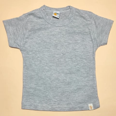 Remera básica gris melange